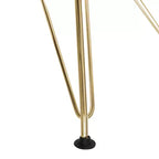 Chaises de salle à manger modernes en acrylique LeisureMod Cresco (lot de 2) - Piètement en chrome doré Eiffel, chaises d'appoint élégantes pour salles à manger et cuisines contemporaines