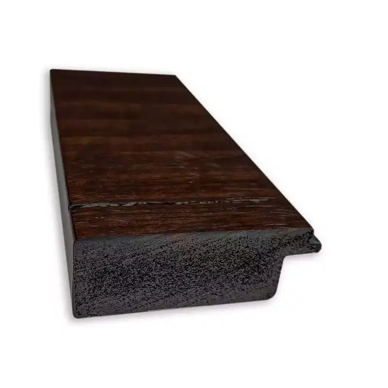 Kit de contour de cadre de miroir Amanti Art Mirror Makeover – Cadre autocollant entièrement assemblé – Miroir NON inclus – Bordure étroite Wildwood Marron