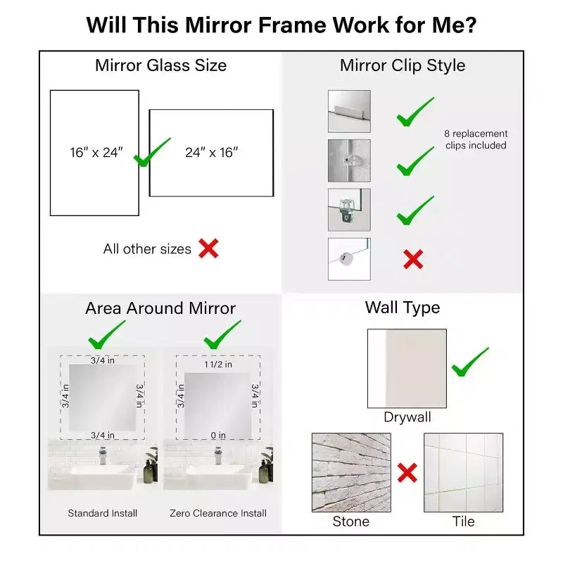 Kit de contour de cadre de miroir Amanti Art Mirror Makeover – Cadre autocollant entièrement assemblé – Miroir NON inclus – Bordure étroite Wildwood Marron