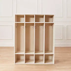 Vestiaire à 4 sections ECR4Kids Streamline avec casiers de rangement, mobilier de classe
