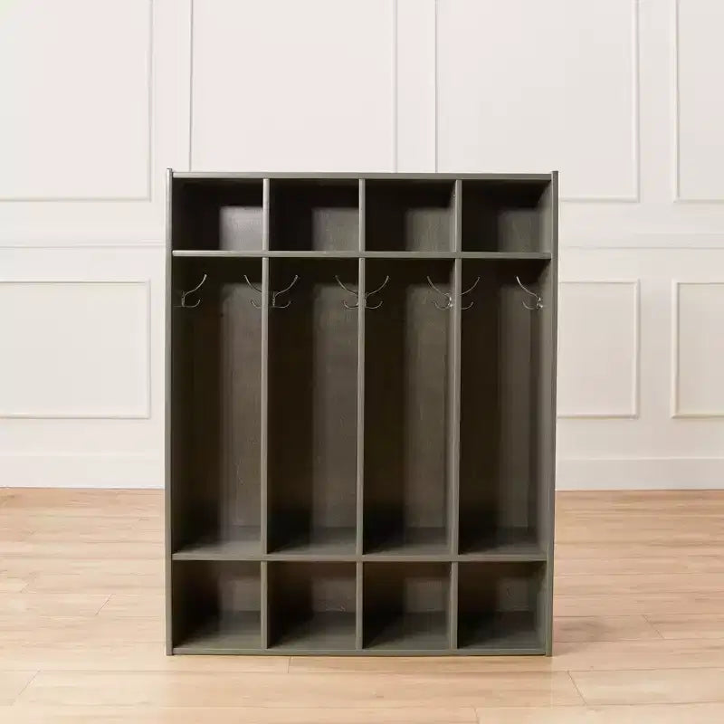 Vestiaire à 4 sections ECR4Kids Streamline avec casiers de rangement, mobilier de classe
