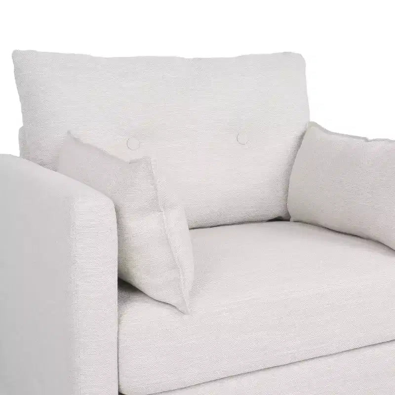 Christopher Knight Home Symonds Fauteuil Club Capitonnage en Tissu Style Mid-Century Moderne avec Coussins Décoratifs