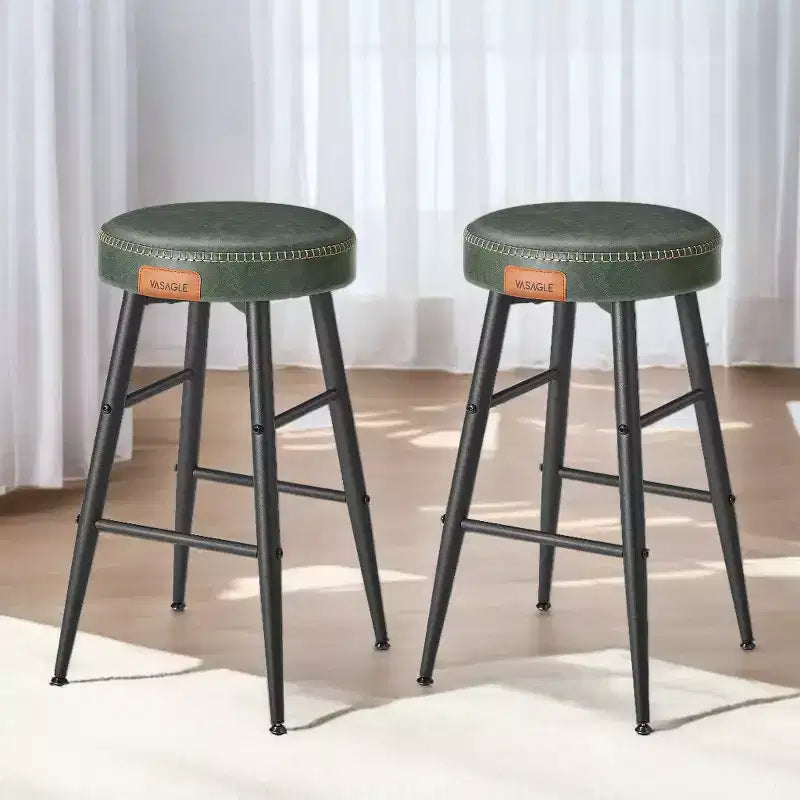 EKHO Lot de 2 chaises de bar de 63 cm de haut, tabourets de bar hauteur comptoir, tabourets de cuisine hauteur comptoir