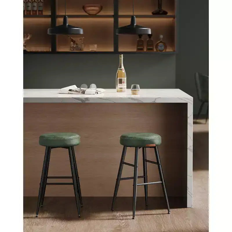 EKHO Lot de 2 chaises de bar de 63 cm de haut, tabourets de bar hauteur comptoir, tabourets de cuisine hauteur comptoir