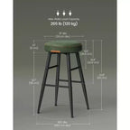 EKHO Lot de 2 chaises de bar de 63 cm de haut, tabourets de bar hauteur comptoir, tabourets de cuisine hauteur comptoir
