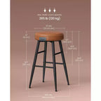 EKHO Lot de 2 chaises de bar de 63 cm de haut, tabourets de bar hauteur comptoir, tabourets de cuisine hauteur comptoir