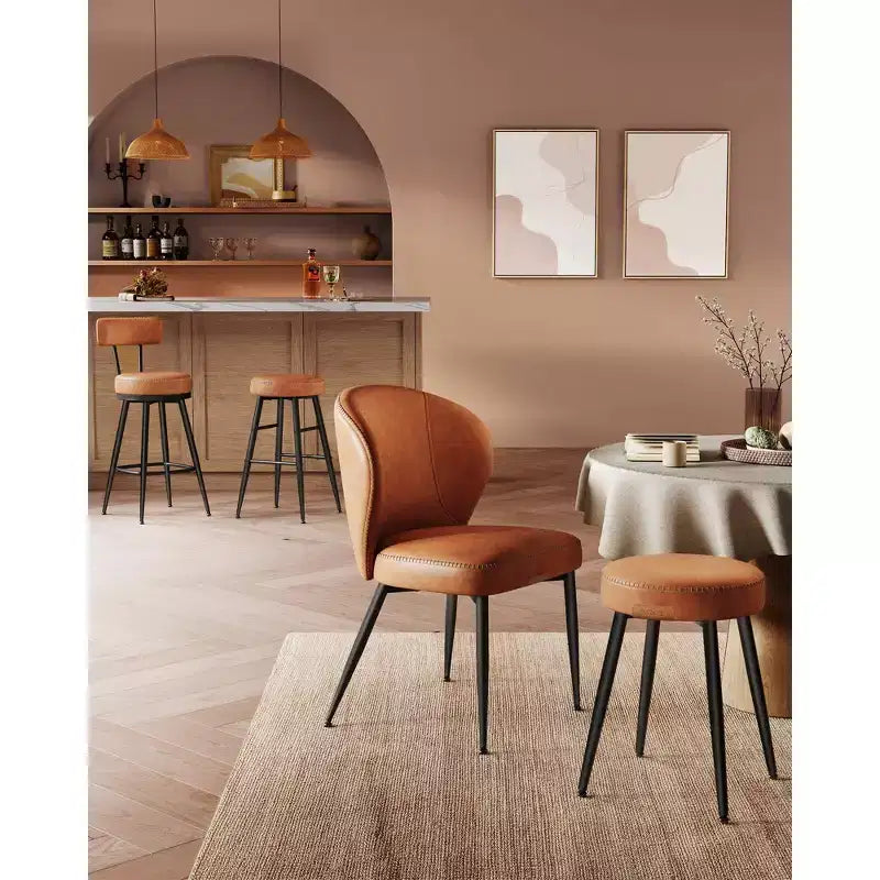 EKHO Lot de 2 chaises de bar de 63 cm de haut, tabourets de bar hauteur comptoir, tabourets de cuisine hauteur comptoir