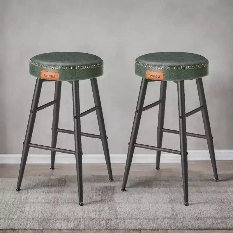 EKHO Lot de 2 chaises de bar de 63 cm de haut, tabourets de bar hauteur comptoir, tabourets de cuisine hauteur comptoir