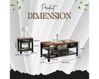 Kings Brand Furniture Sendero – Ensemble de 3 tables d'appoint, table basse moderne avec tables d'appoint, ensemble de tables parfait pour le salon