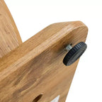 Table Basse Carrée MAYEERTY en MDF imitation bois avec accents dorés 60x60x54 cm