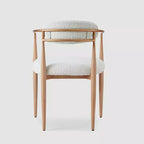 Lot de 2 chaises de salle à manger en bouclé, fauteuils modernes avec pieds en métal imitation bois pour cuisine, salon, restaurant, café - Morden Fort