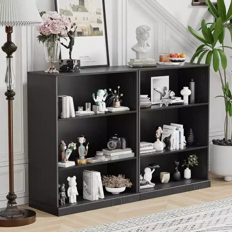 Meuble d'appoint en bois PexFix 41x31x16 avec étagère réglable, meuble de rangement sans porte, noir