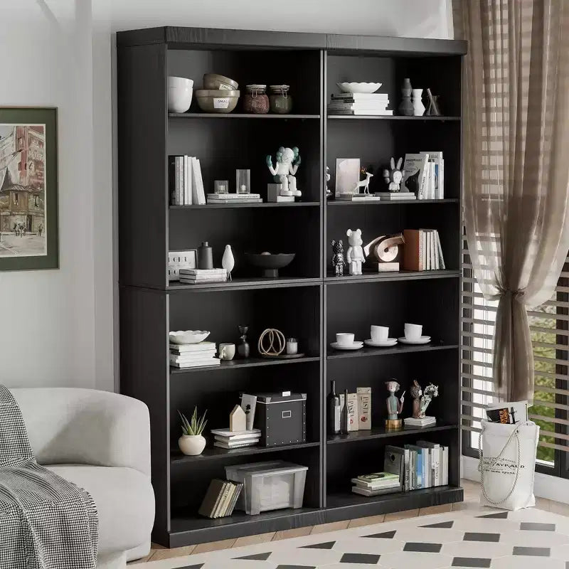 Meuble d'appoint en bois PexFix 41x31x16 avec étagère réglable, meuble de rangement sans porte, noir