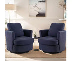 Chaise GDFStudio Bertha pivotante en Boucle de 32 po en bois et acier
