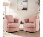 Chaise GDFStudio Bertha pivotante en Boucle de 32 po en bois et acier