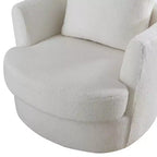 Chaise GDFStudio Bertha pivotante en Boucle de 32 po en bois et acier