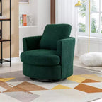 Chaise GDFStudio Bertha pivotante en Boucle de 32 po en bois et acier