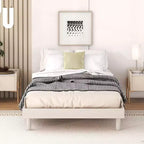 Cadre de lit plateforme flottant moderne au design contemporain, couleur grise