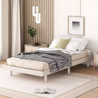 Cadre de lit plateforme flottant moderne au design contemporain, couleur grise
