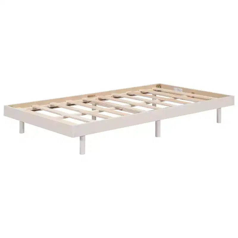 Cadre de lit plateforme flottant moderne au design contemporain, couleur grise