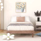 Cadre de lit plateforme flottant moderne au design contemporain, couleur grise