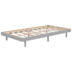 Cadre de lit plateforme flottant moderne au design contemporain, couleur grise