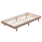 Cadre de lit plateforme flottant moderne au design contemporain, couleur grise