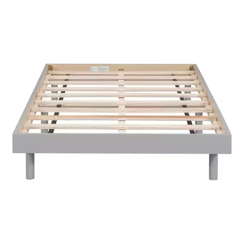 Cadre de lit plateforme flottant moderne au design contemporain, couleur grise