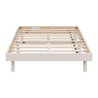 Cadre de lit plateforme flottant moderne au design contemporain, couleur grise