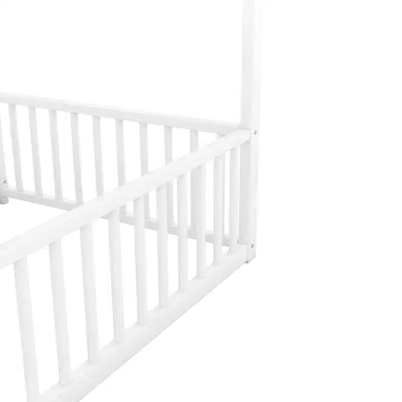 Lits Plateformes Doubles en Métal Whisen en Forme de Maison avec Deux Lits Partagés