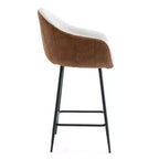 Christopher Knight Home Aveline Tabourets de bar modernes en tissu avec pieds en métal, 67,3 cm (lot de 2)