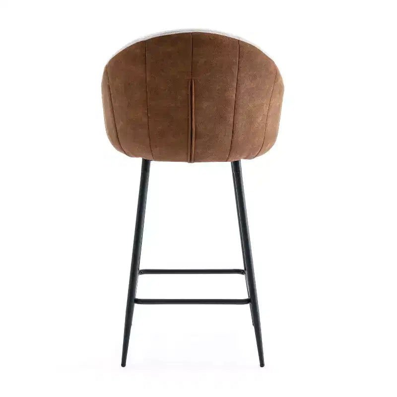 Christopher Knight Home Aveline Tabourets de bar modernes en tissu avec pieds en métal, 67,3 cm (lot de 2)