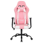 Chaise de jeu BestMassage, chaise de bureau avec support lombaire, appui-tête, accoudoirs et roulettes pivotantes pour joueurs de PC