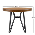 Christopher Knight Home Rico, ensemble de salle à manger 5 pièces en métal et hévéa, hauteur comptoir