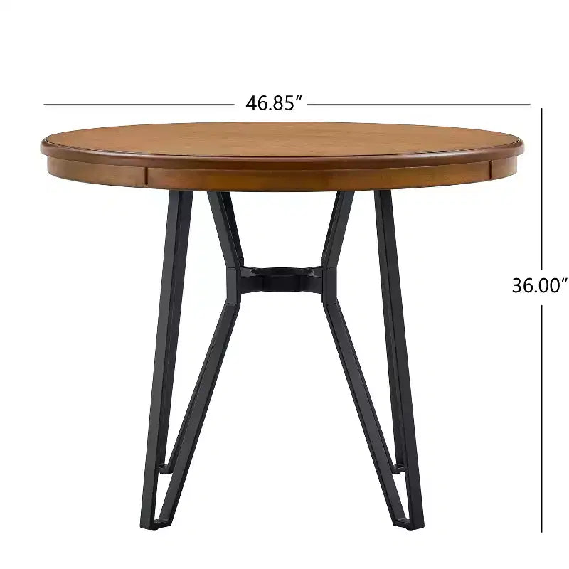 Christopher Knight Home Rico, ensemble de salle à manger 5 pièces en métal et hévéa, hauteur comptoir