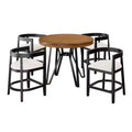 Christopher Knight Home Rico 5 Pieces Metal and Rubberwood Counter Height Dining Set