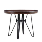 Christopher Knight Home Netia, ensemble de salle à manger moderne 5 pièces en métal et hévéa, hauteur comptoir, brun naturel