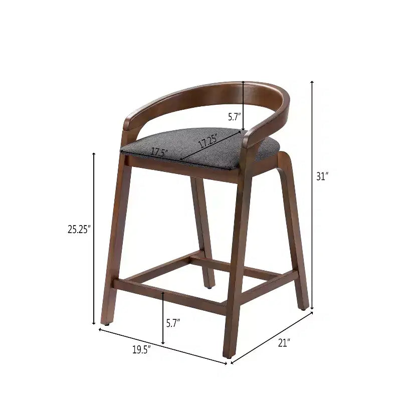 Tabourets de comptoir contemporains en bois d'hévéa Christopher Knight Home Casper de 64 cm (lot de 2)