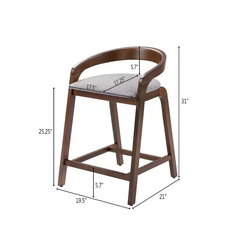 Tabourets de comptoir contemporains en bois d'hévéa Christopher Knight Home Casper de 64 cm (lot de 2)