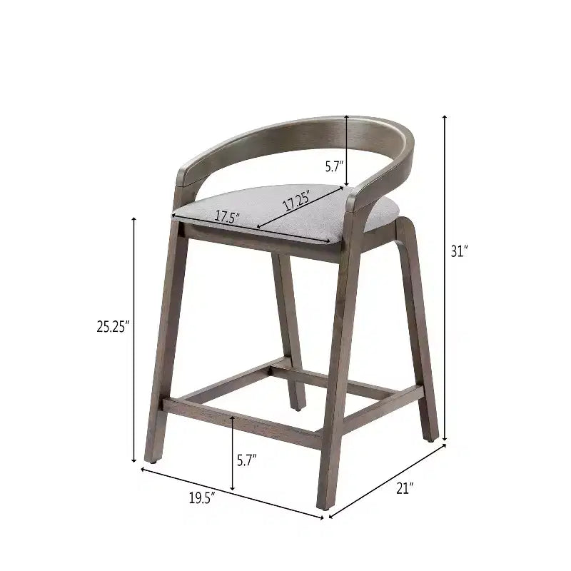 Tabourets de comptoir contemporains en bois d'hévéa Christopher Knight Home Casper de 64 cm (lot de 2)