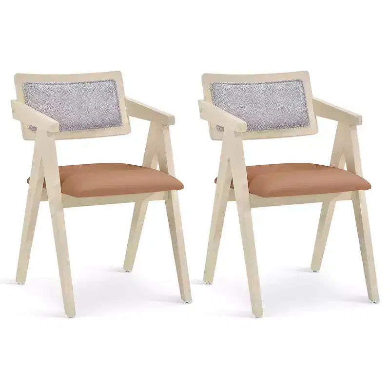 Costway Modern Accent Chairs Set of 2/4 with Leathaire Seat Cushions & Backrests Gray