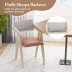 Costway Lot de 2/4 Fauteuils d'Appoint Modernes avec Coussins d'Assise et Dossiers en Tissu Leathaire Gris