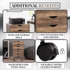 Meuble de rangement de bureau Home Imports Emporium à 7 tiroirs sur roulettes