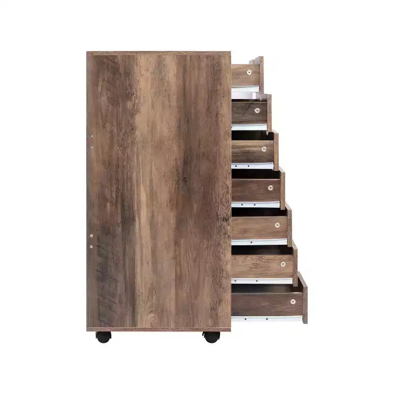 Meuble de rangement de bureau Home Imports Emporium à 7 tiroirs sur roulettes