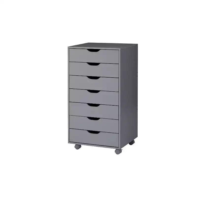 Meuble de rangement de bureau Home Imports Emporium à 7 tiroirs sur roulettes