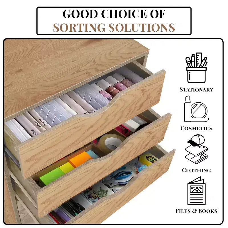 Meuble de rangement de bureau Home Imports Emporium à 7 tiroirs sur roulettes