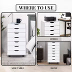 Meuble de rangement de bureau Home Imports Emporium à 7 tiroirs sur roulettes