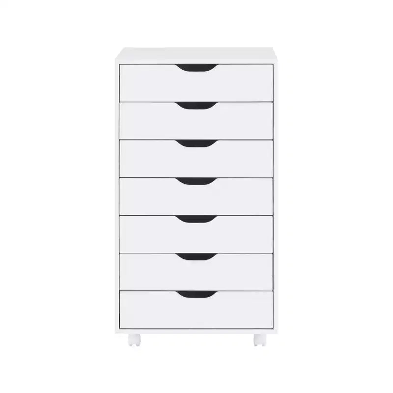 Meuble de rangement de bureau Home Imports Emporium à 7 tiroirs sur roulettes