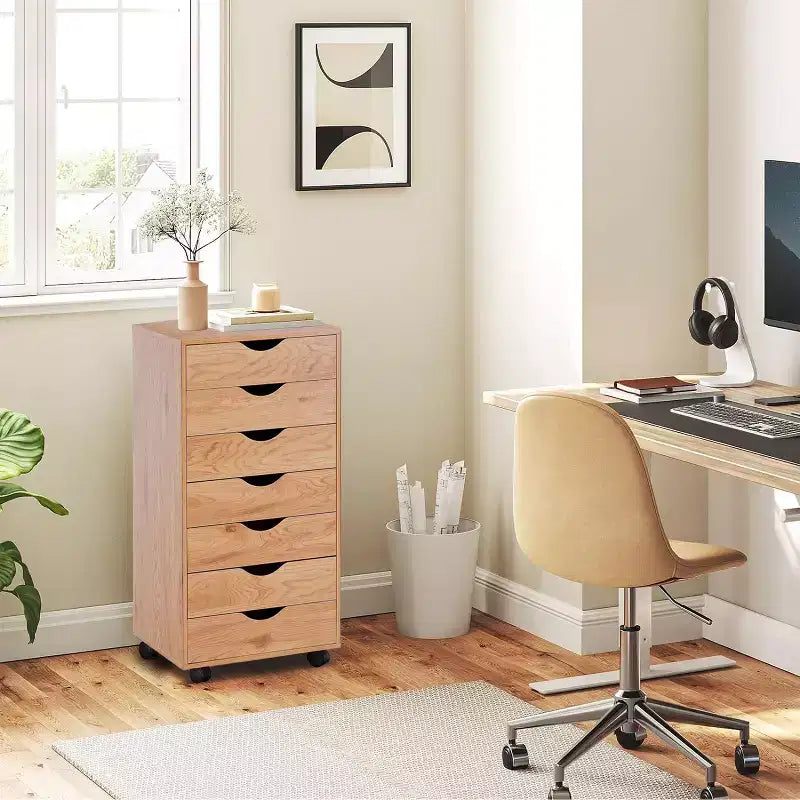 Meuble de rangement de bureau Home Imports Emporium à 7 tiroirs sur roulettes