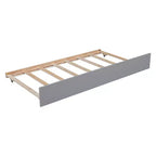Cadre de lit plateforme en bois Whisen, taille double, avec lit gigogne, tête et pied de lit